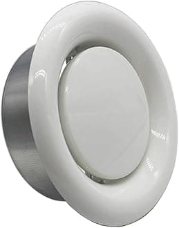 KairFire Rated Ceiling Extract Valve 100mm - 4 inch White Coated Metal Vent