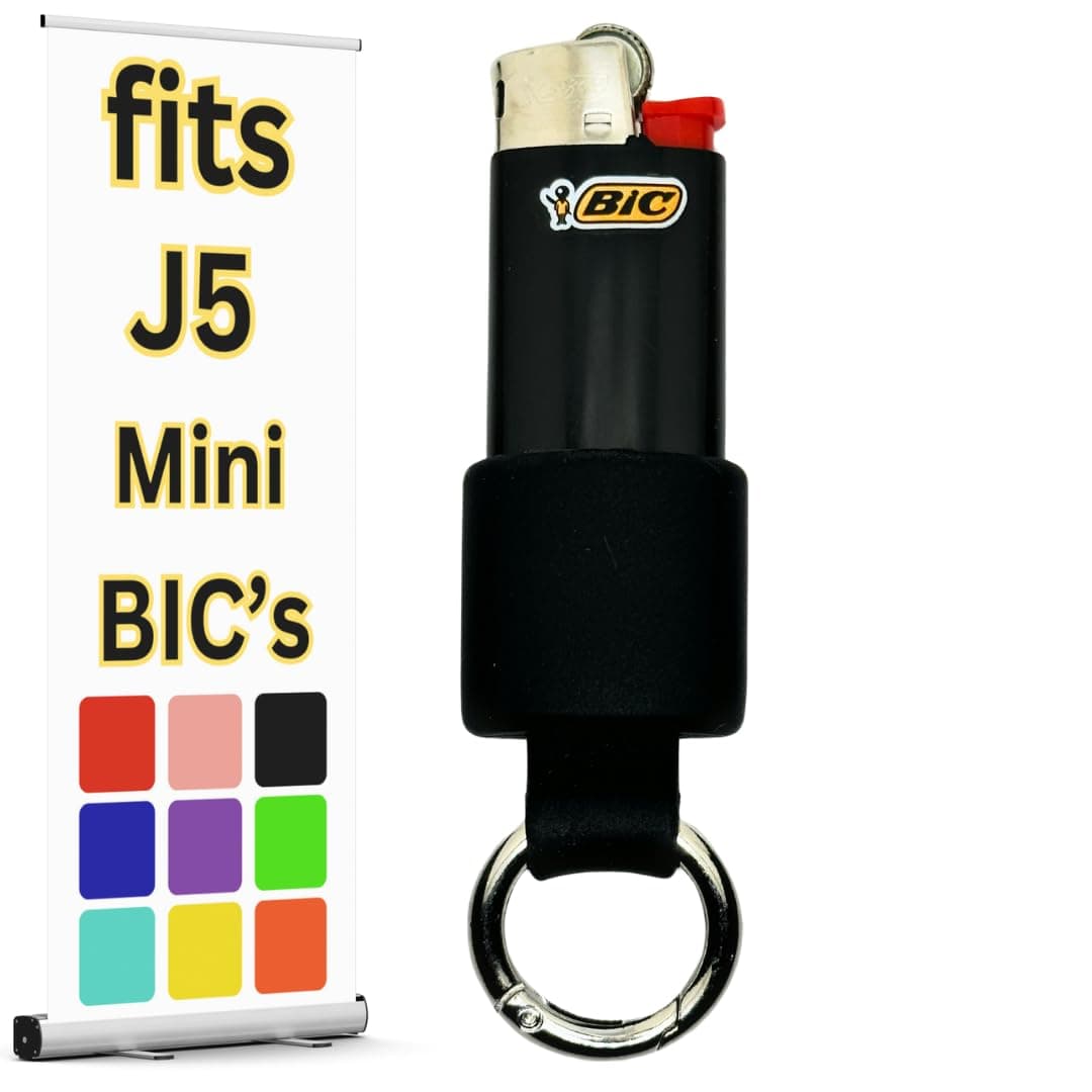 Mini BIC Keychain Lighter Holder - Lightweight BIC Lighter Case for Hiking, Camping & More | Lighter Not Included