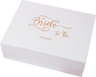 Pink Positive Custom Bride to Be Gift Box, Personalised Future Bride Box, Luxury Magnetic Gift Box