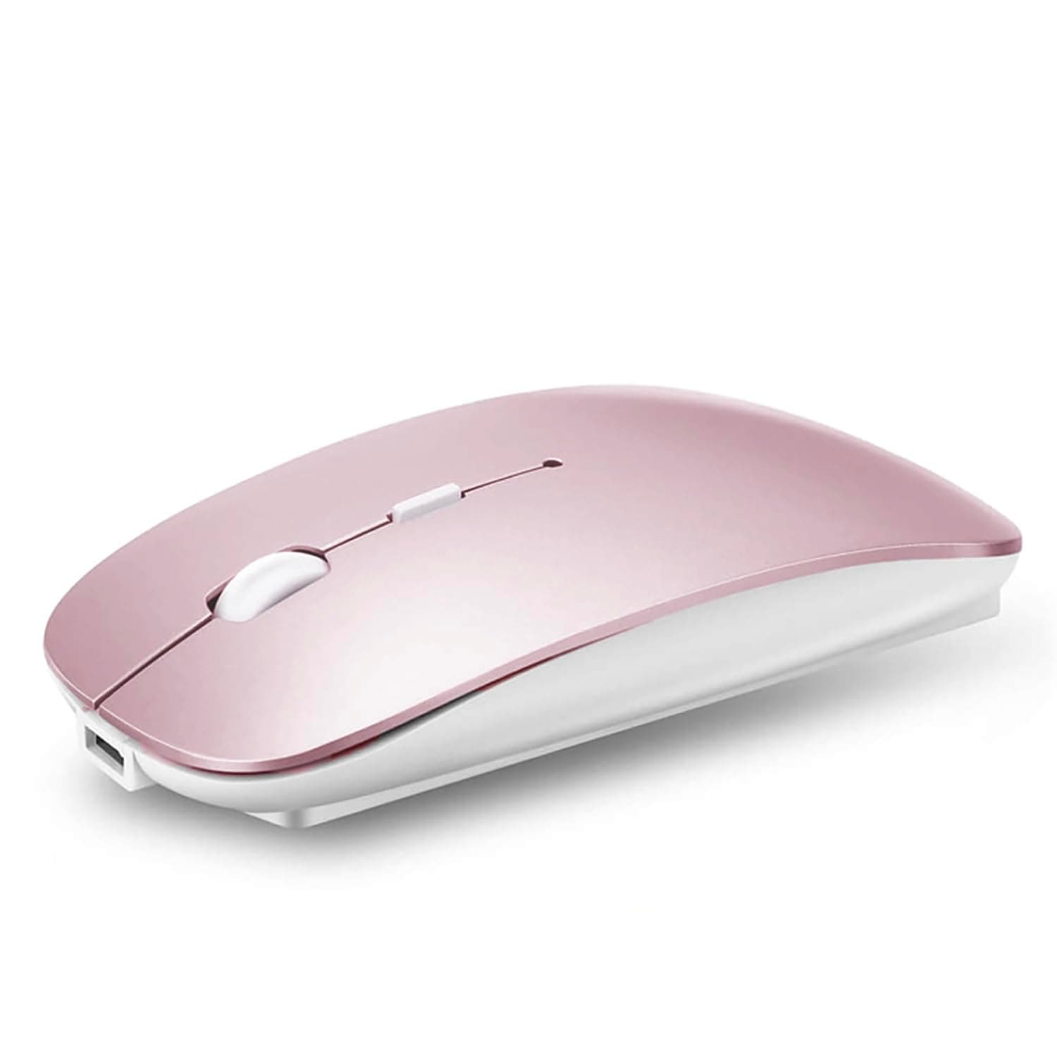 Bluetooth 5.2 Mouse, Rechargeable Wireless Mouse for MacBook, iPad Pro, Chromebook, Windows Notebook, DELL, HP PC, Pink
