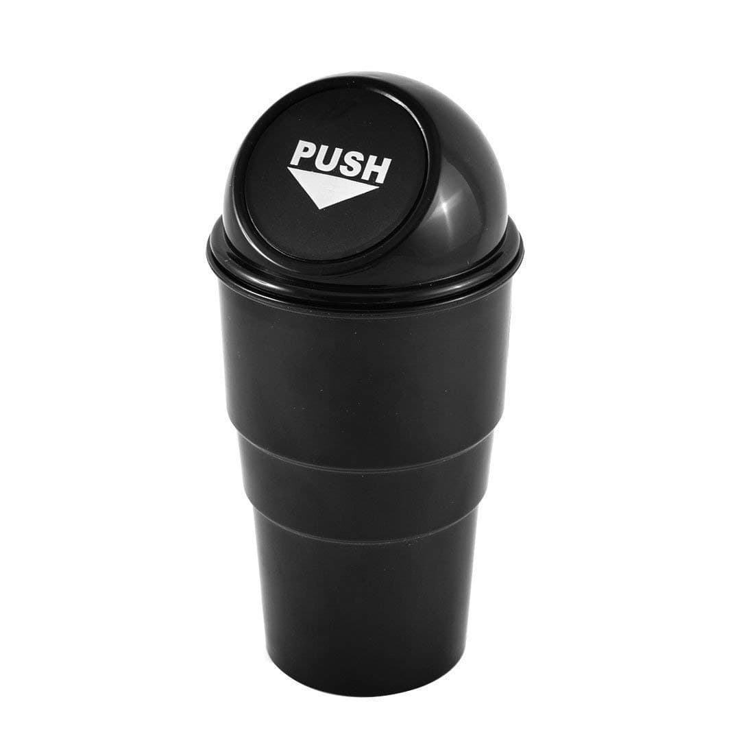 INKULTURE Mini Car Trash Bin Can Holder Dustbin - Black (L 17 x W 6.5 cms) | Pack of 01