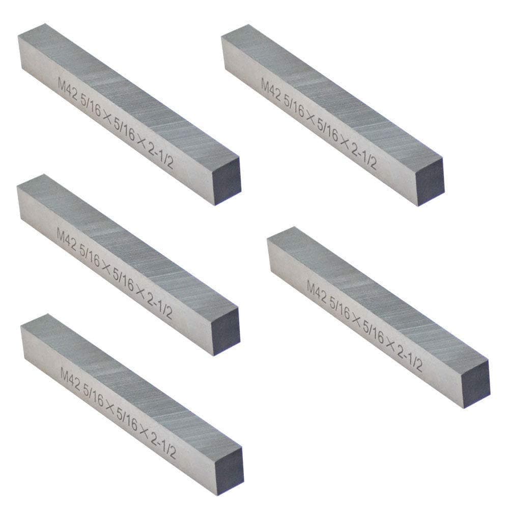 DBM IMPORTS5 PC M42 Cobalt HSS Square Rectangle Tool Bits 5/16" x 5/16" x 2 1/2"