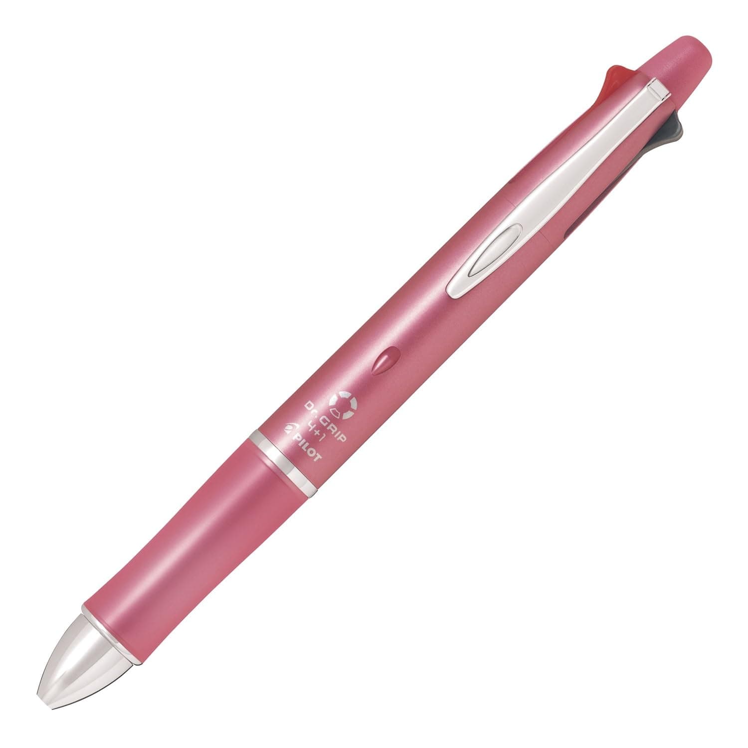 Dr.Grip 4 Plus 1, 4 Color 0.5mm Ballpoint Multi Pen and 0.5mm Mechanical Pencil, Shell Pink Barrel (BKHDF1SEF-ＳＰ)