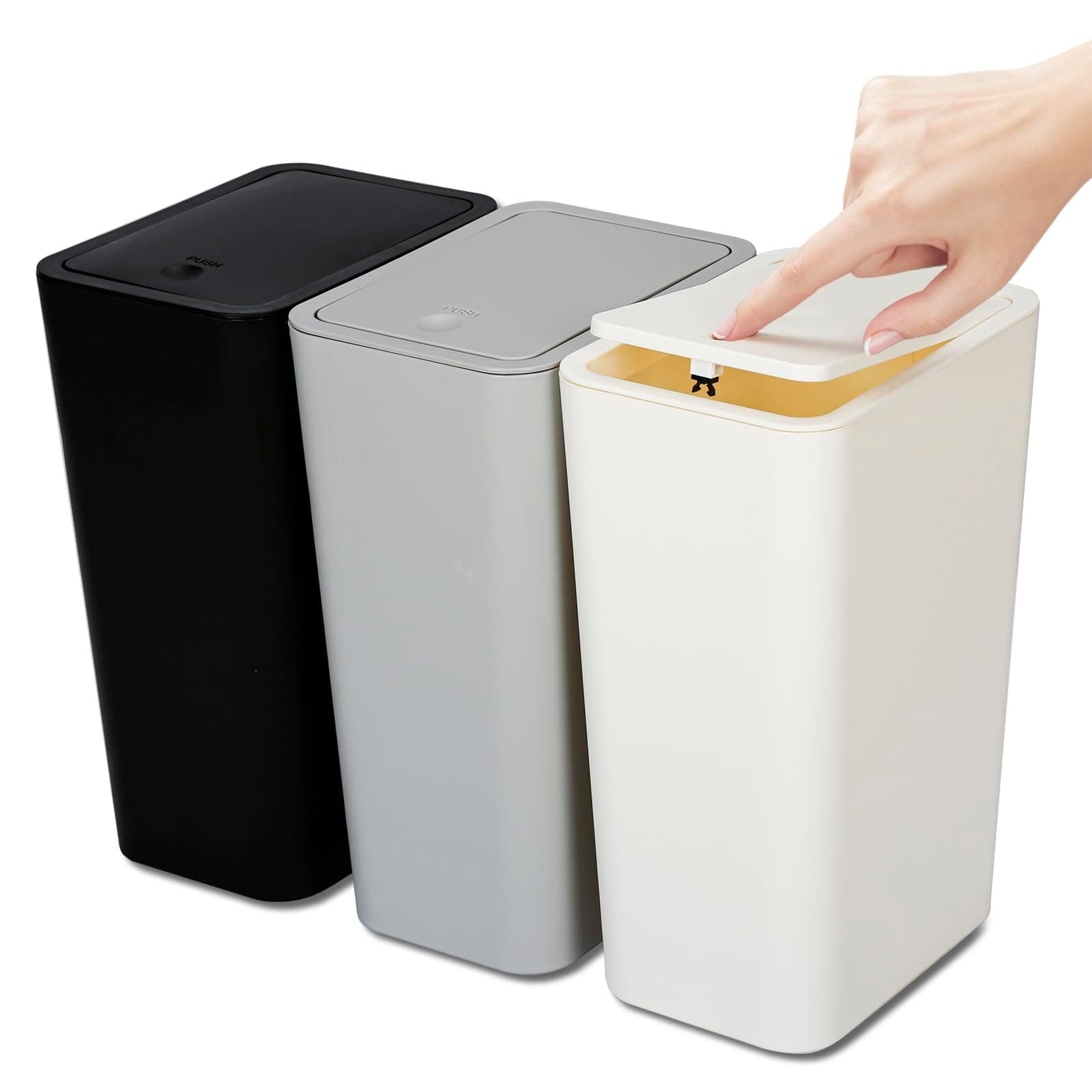 3 Pack Bathroom Trash Cans