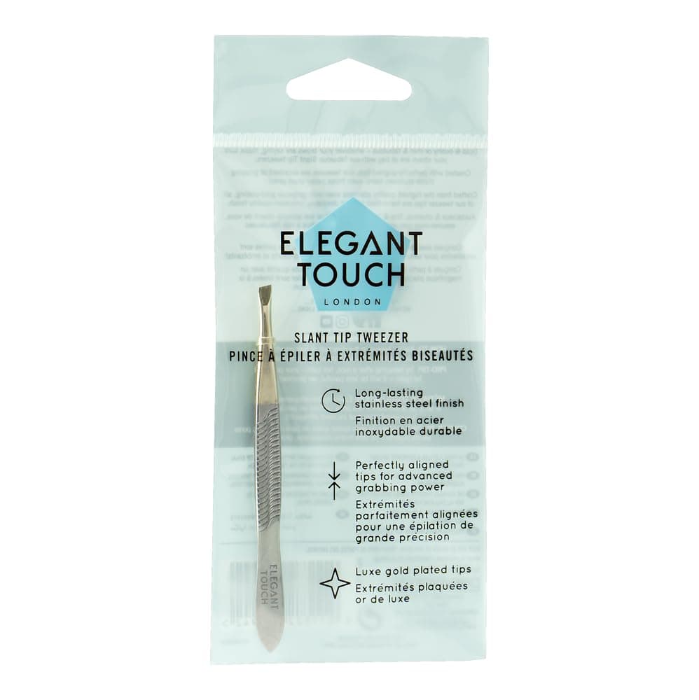 Elegant Touch Gold Tip Tweezer with Slanted End