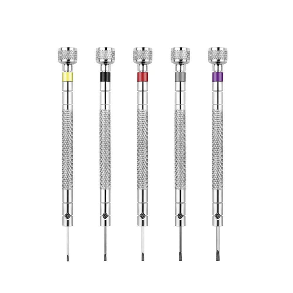 5 Pcs Precision Screwdriver Set Watchmakers Screwdrivers Reversible Blade Screwdriver for Watch Eyeglasses Jewelry Repair