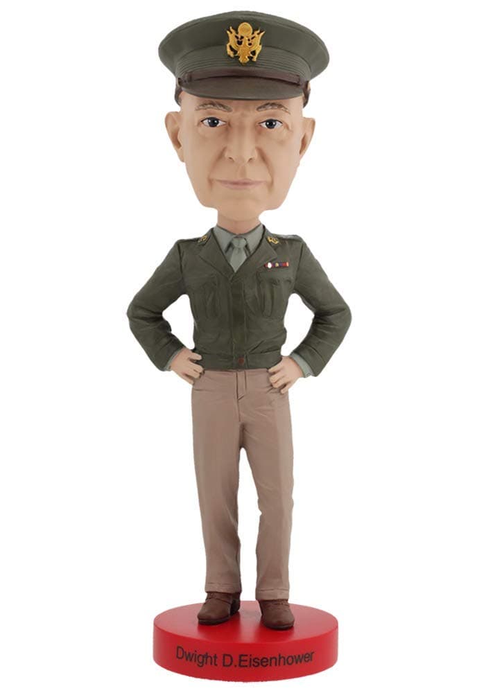 Royal Bobbles Dwight D. Eisenhower Bobblehead, Premium Polyresin Lifelike Figure, Unique Serial Number, Exquisite Detail
