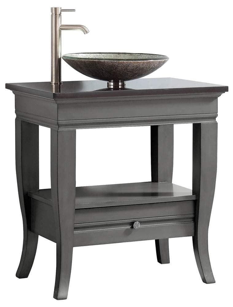 Single Sink Bathroom Vanity in Light Charcoal Finish