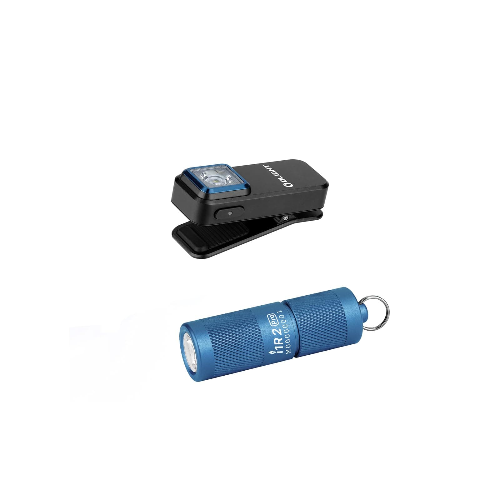 OLIGHTI1R 2 Pro Eos 180 Lumens EDC Rechargeable Keychain Flashlight Bundles with Oclip Rechargeable EDC Flashlight 300 Lumens Dual Light Sources Compact Pocket Clip Light