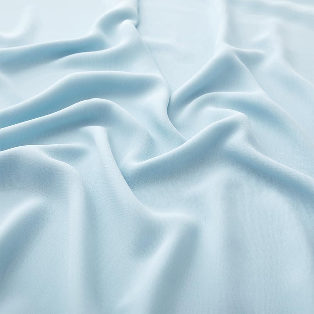 60" Wide Light Blue Chiffon Fabric by The Yard Soft Sheer Fabric for Wedding Arch Draping Fabric,Bridal Wedding Dress Sewing DIY,1 Yard