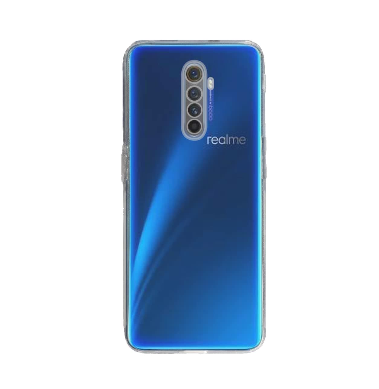 Amazon Brand - Solimo Silicone, Thermoplastic Polyurethane Anti Dust Plug Mobile Cover (Soft & Flexible Back Cover) for Realme X2 Pro, Clear