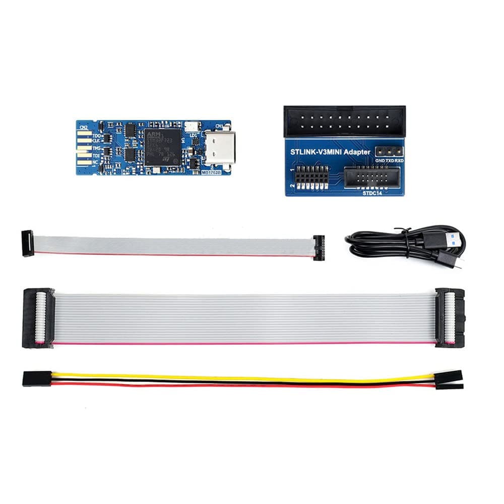 STLINK-V3MINI Microcontrollers ST STM32 MCU JTAG SWD USB Compact Stand-Alone in-Circuit Debugger Programmer Connect to PC with USB Micro-B Cable Onboard STDC14 Connector @XYGStudy