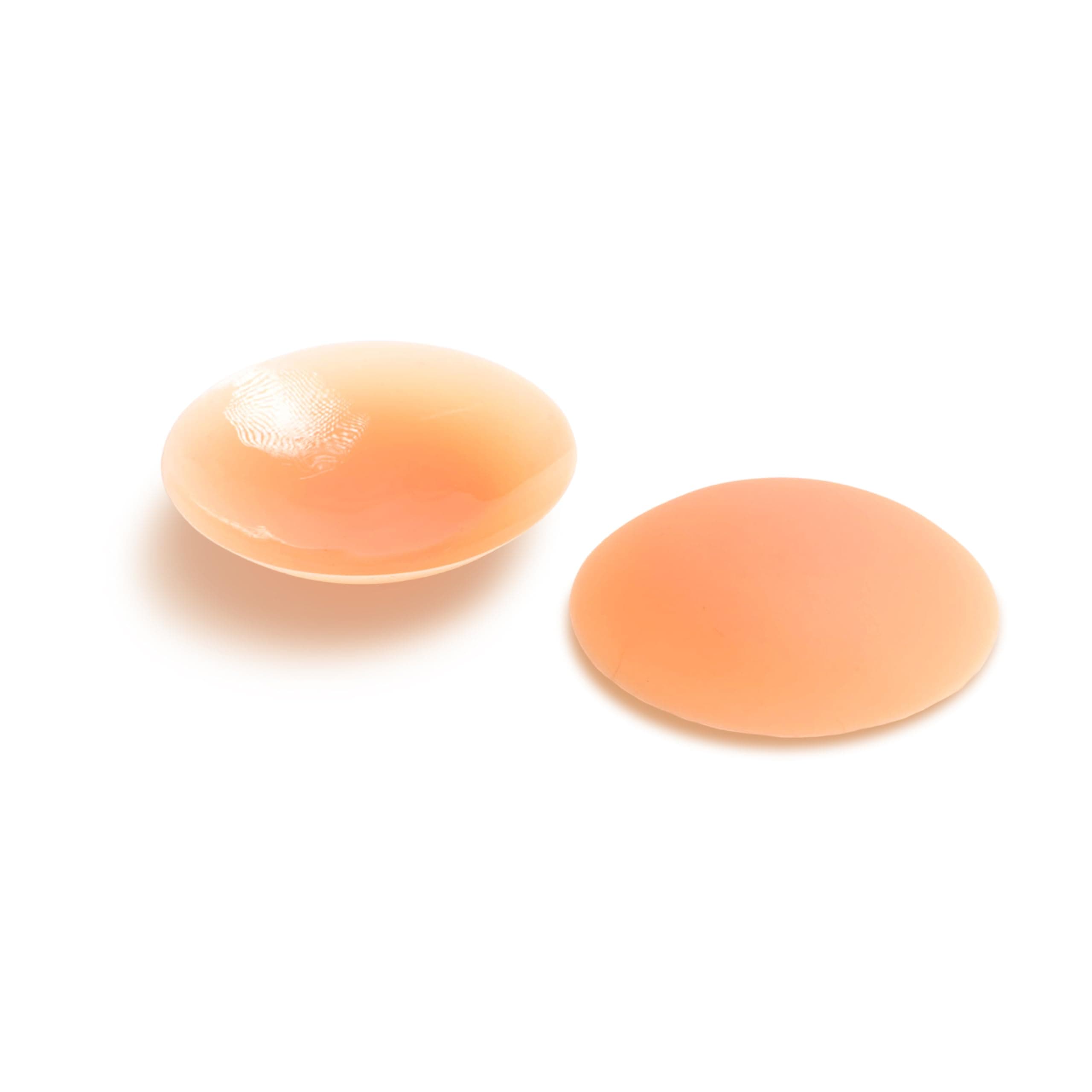 Bare It All Ultra-thin, Adhesive, And Reusable Round Silicone Nipple Covers for Women - Medium & Plus Sizes