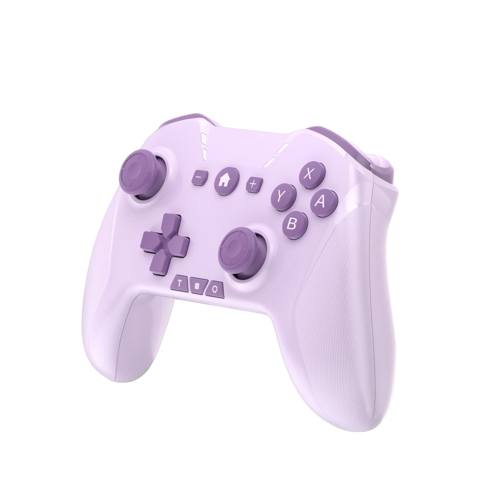 Bluetooth Controller for Switch/Mac/PC/Steam/Mobile Phone/iOS/Android//TV/iPad/Table/Apple Arcade MFi Games, switch pro controller wireless with Adjustable Dual Motion,Turbo,Macros,6-Axis,Wake Up for Black Myth: Wukong (Black) (Purple) (Purple)