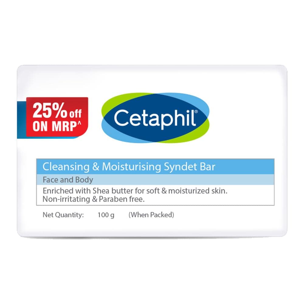 Cetaphil Cleansing Moisturizing Syndet Bar 100gm