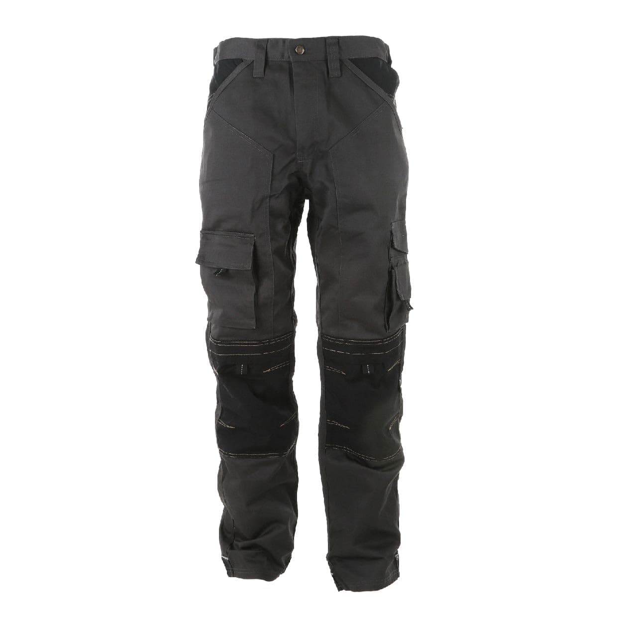 ApacheApache Workwear Men's Site Trousers | APKHT Polycotton Holster Trouser | Grey/Black 36W x 33L | Cordura Side Cargo Pocket | Low Rise Comfort Waist | Reinforced Hem Knee Pad and Phone Pocket