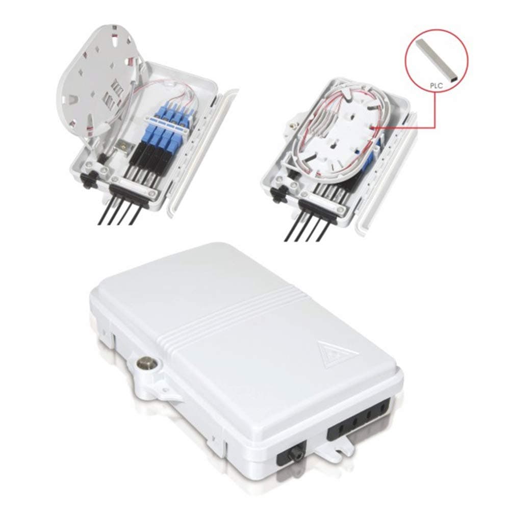 FTTH 4 Core Fiber Optic Termination Box 4 Port Optical Fiber Distribution Box FTTX Fiber Optic Box Splitter Box