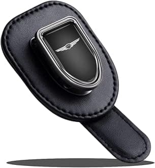 car Sunglass Holder Compatible with g70 g80 g90 gv70 gv80 gv60 alloy Leather Sun Glasses Eyeglass Hanger with car logo car accessories interior