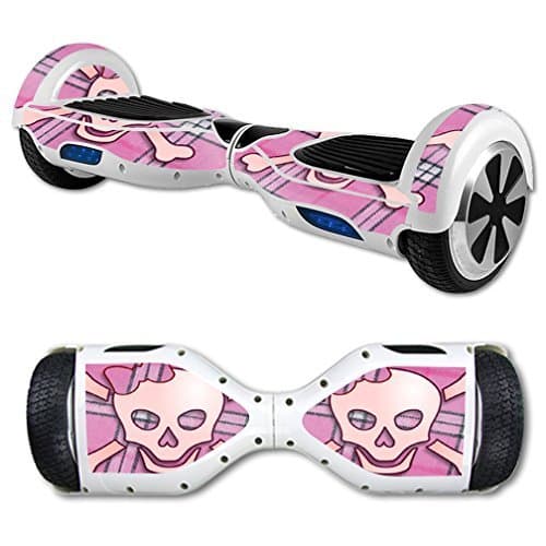 Protective Vinyl Skin Decal for Self Balancing Scooter Hoverboard mini hover 2 wheel unicycle wrap cover sticker Pink Bow Skull - (DECAL ONLY)