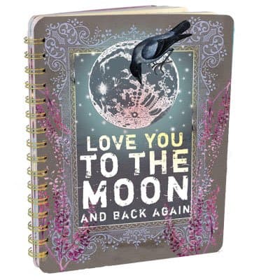 PAPAYA ART Moon & Back Blank Spiral Noteb, 1 EA