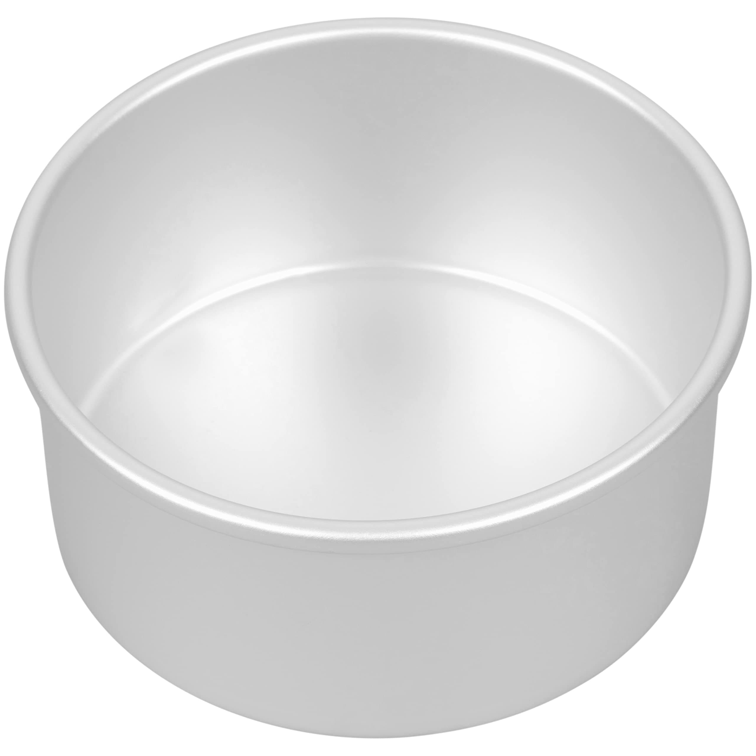 6 in. Round Cake Pan, 3 in. Deep Aluminum Bakeware for Tall Cakes, Rust-Resistant, Even Heating, Professional Quality