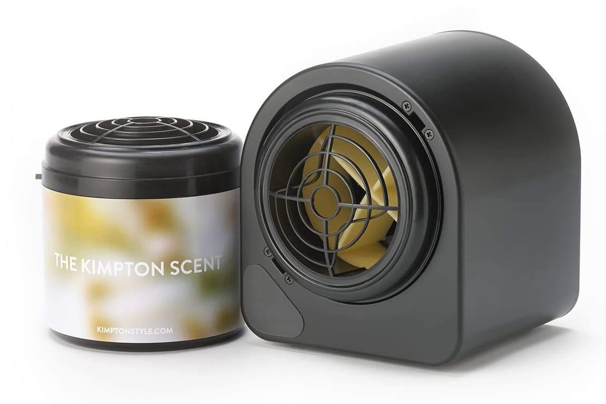 Home Diffuser and Scent Cartridge Set - Signature Scent with Notes of Citrus, Green Tea, and Musk - Adjustable Fragrance Intensity - 6.5 inch x 6.3 inch x 7.25 inch