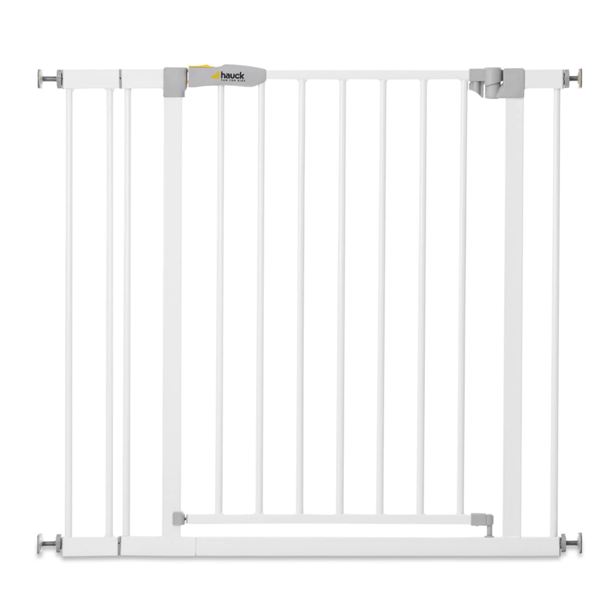 Safety Gate for Doors and Stairs Open N Stop KD incl. 9 cm Extension/Pressure Fit / 84-89 cm Large/Metal/White