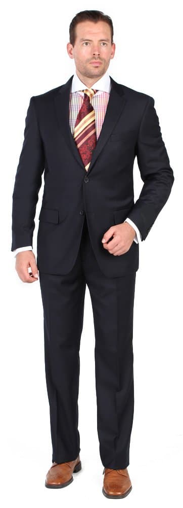 Mens 2 Button 2 Piece Modern Fit Suit - Wool/Silk Blend