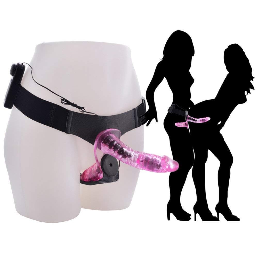 OJumer Flexible Strap On Harness Waist Adjustable Double Role Play - Pink