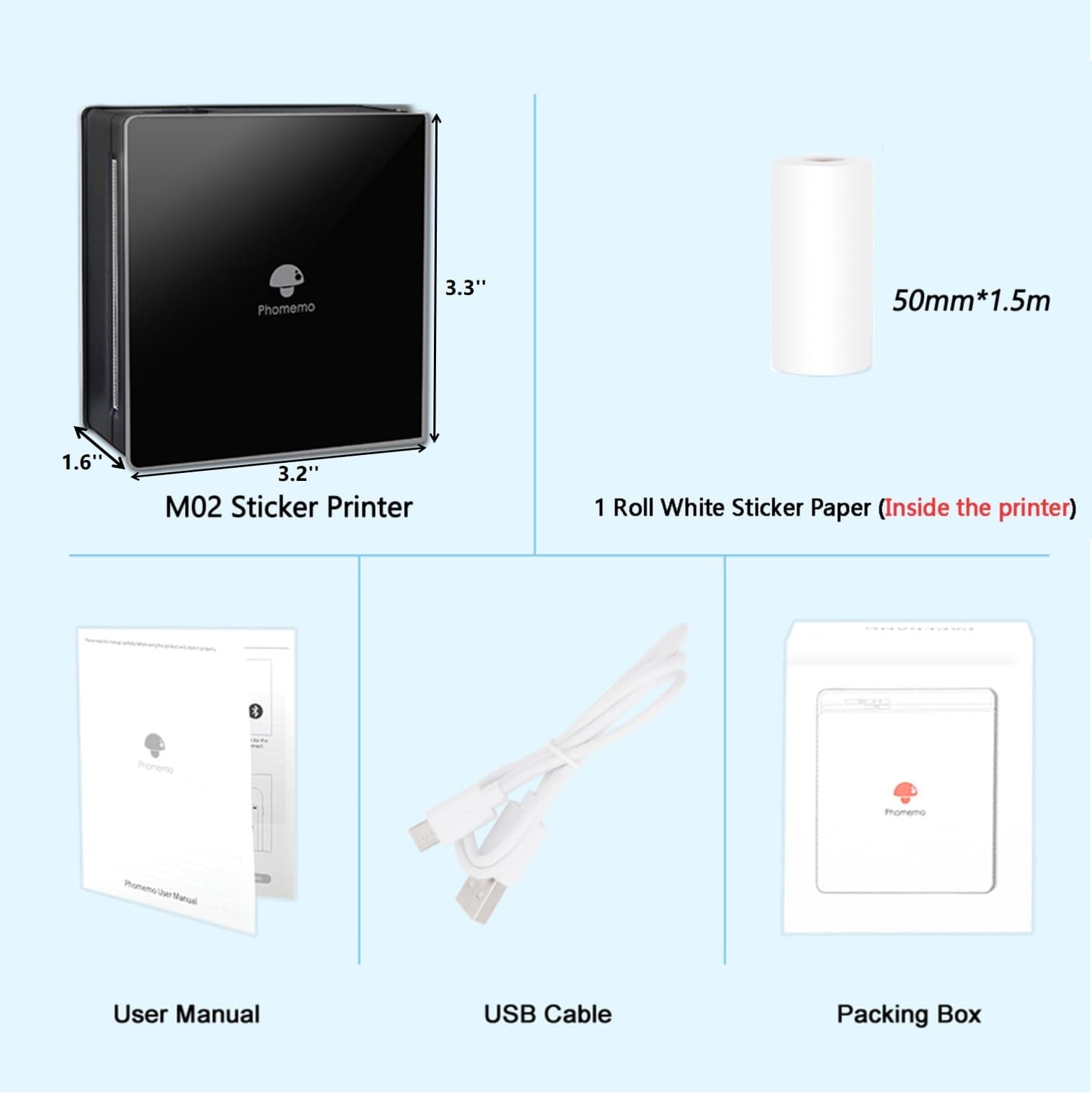 Phomemo M02 Mini Printer Pink