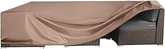 Patio Furniture Covers Waterproof Outdoor Furniture Cover Heavy Duty Outdoor Sectional Sofa Couch Cover Outside Dining Set Table and chairs Covers Heavy Duty 110" L x 74.5" W Brown