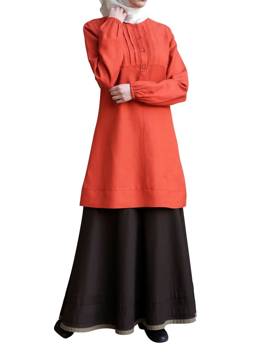 SHUKR Women's Dresstop with Tucks
