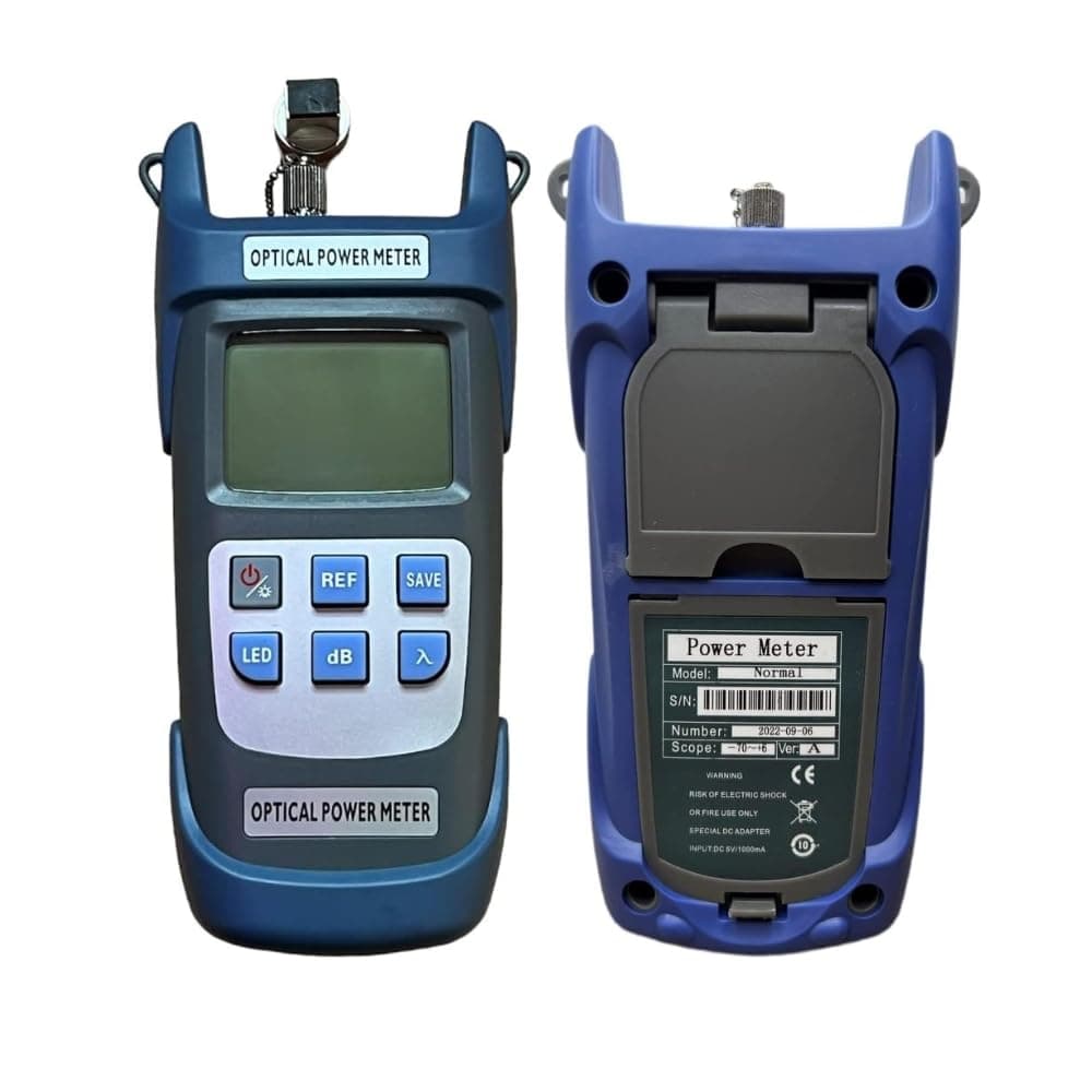 Optical Power Meter with Backlit LCD Display, FC/SC Connector, Fibre Optic Power Tester Measuring Range -70dBm to +10dBm