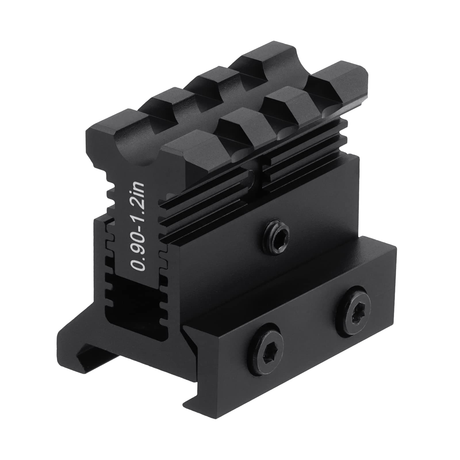 Picatinny Riser Mount Rail Adjustable Height 0.9-1.2" Optic Riser Mount for Red Dot Sight Scope fit 20mm Picatinny/Weaver Rails Lightweight 3 Slots