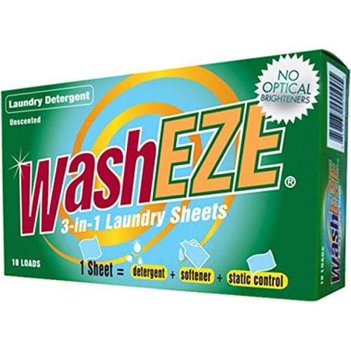 - 3 in 1 Laundry Detergent Sheets Unscented 40 count with Fabric Softener Fragrance and Phosphate Free- More efficient than pods pacs powders or liquids