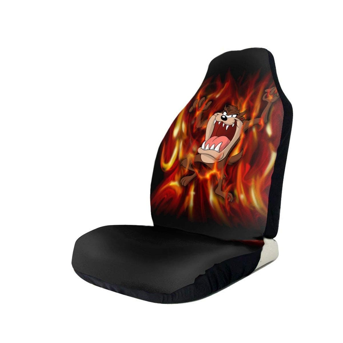 Taz Tazmanian Devil Back Off Universal Car Seat Covers Front Seats Protectors for Car, Truck & SUV Black