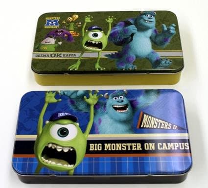 Monster University Pencil Storage Tin Bundle - 2 items - 1 each design