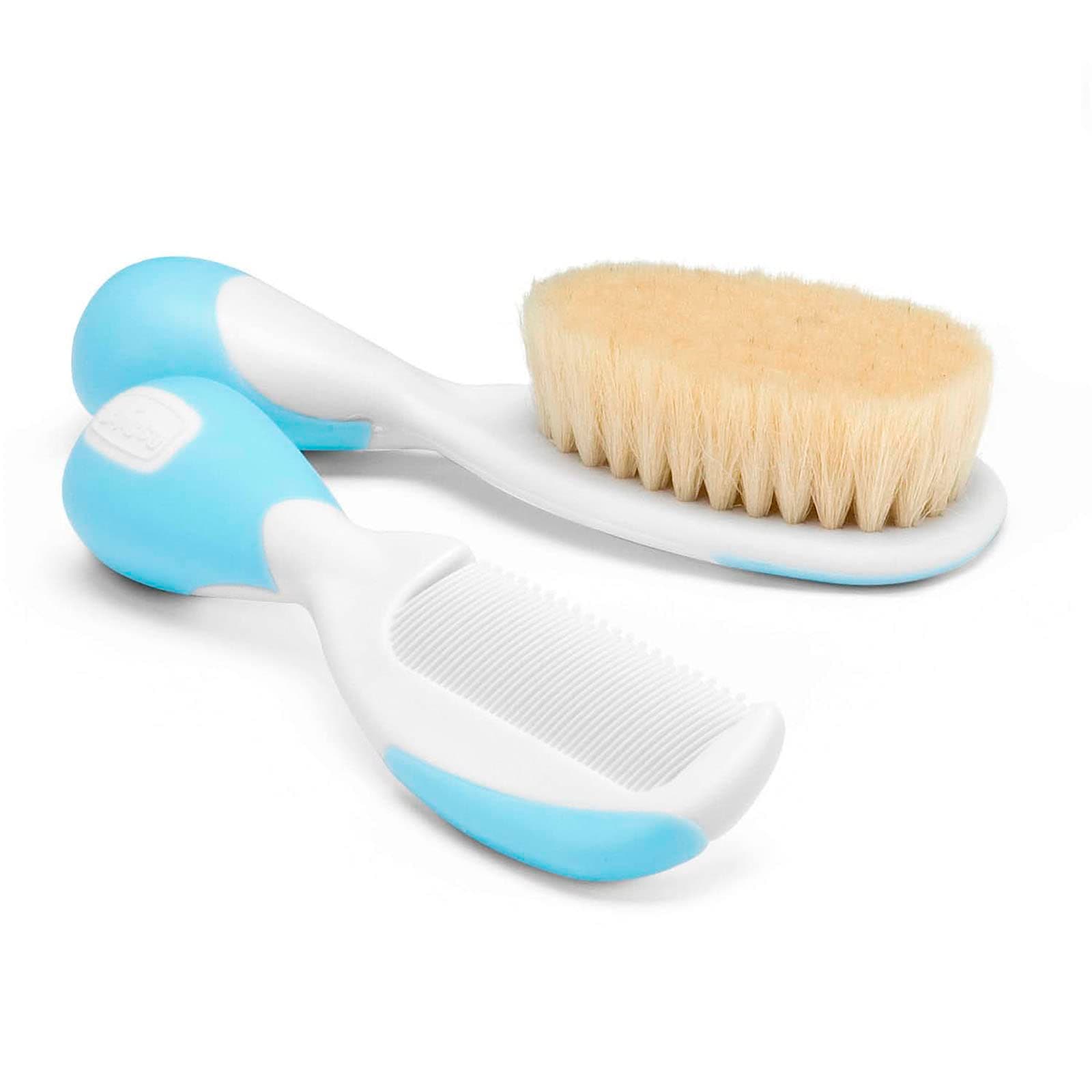 Chicco Brush And Comb- Light Blue, 2 Piece