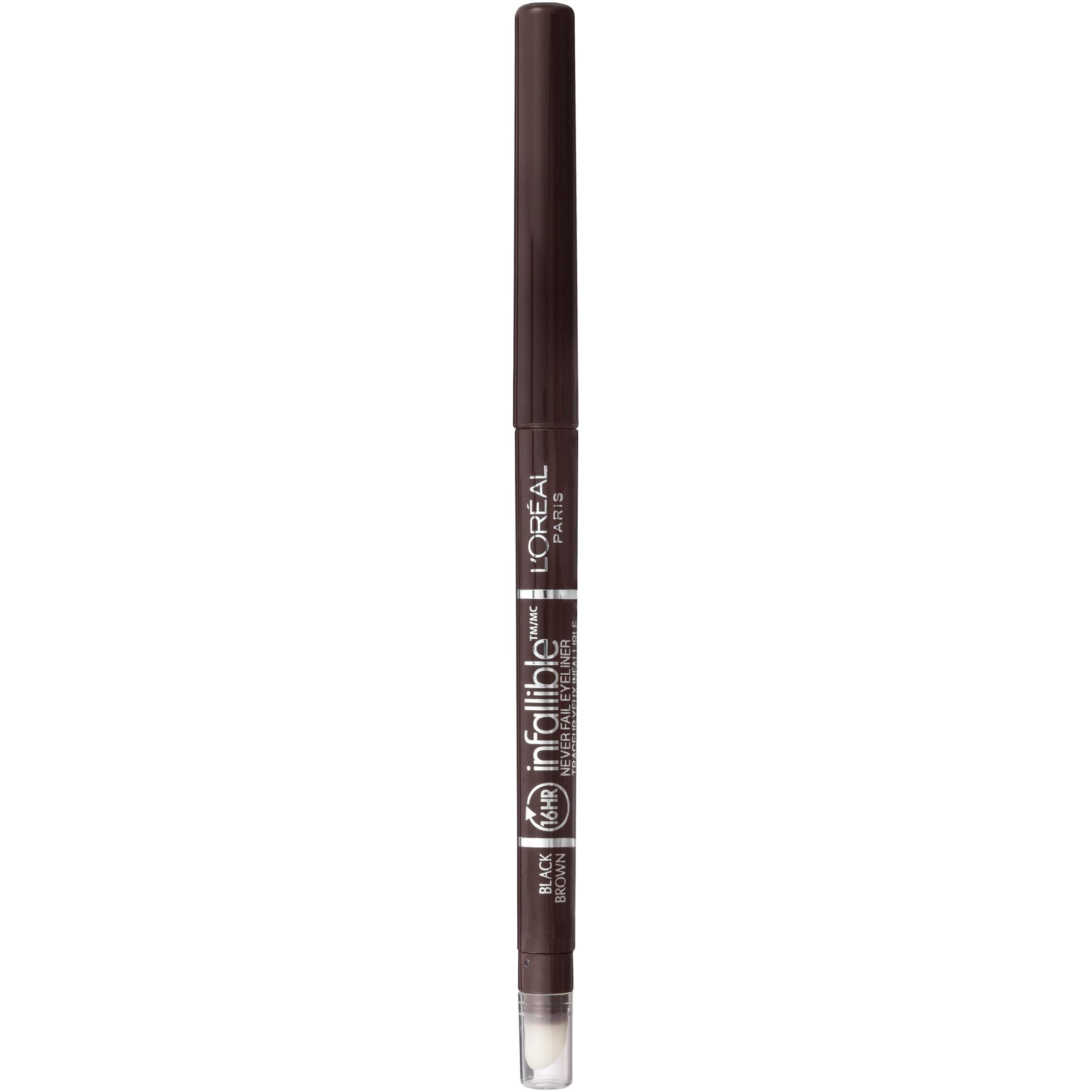 L'Oreal Paris Makeup Infallible Never Fail Original Mechanical Pencil Eyeliner with Built in Sharpener, Black Brown, 0.008 oz., 1 Count