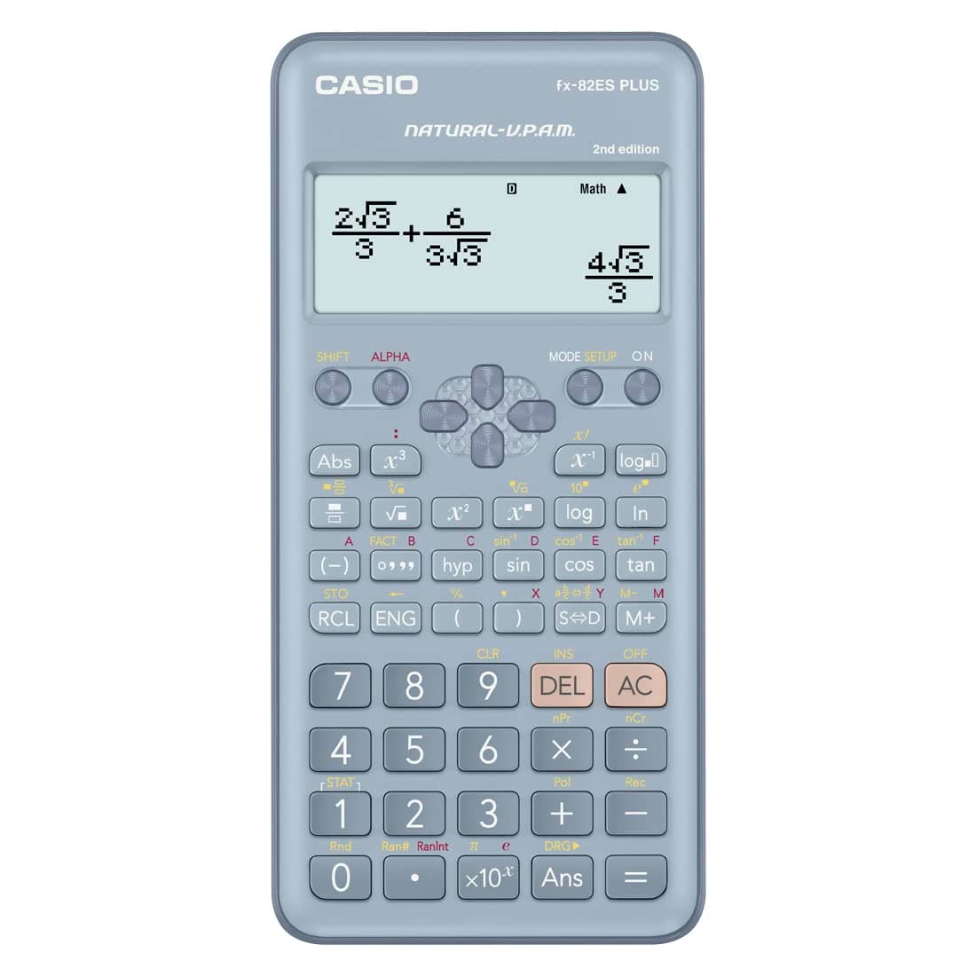 Standard Scientific Calculators Non Programmable 10 + 2 digits 252 Functions Blue Color FX-82ESPLUS-2BUWDT