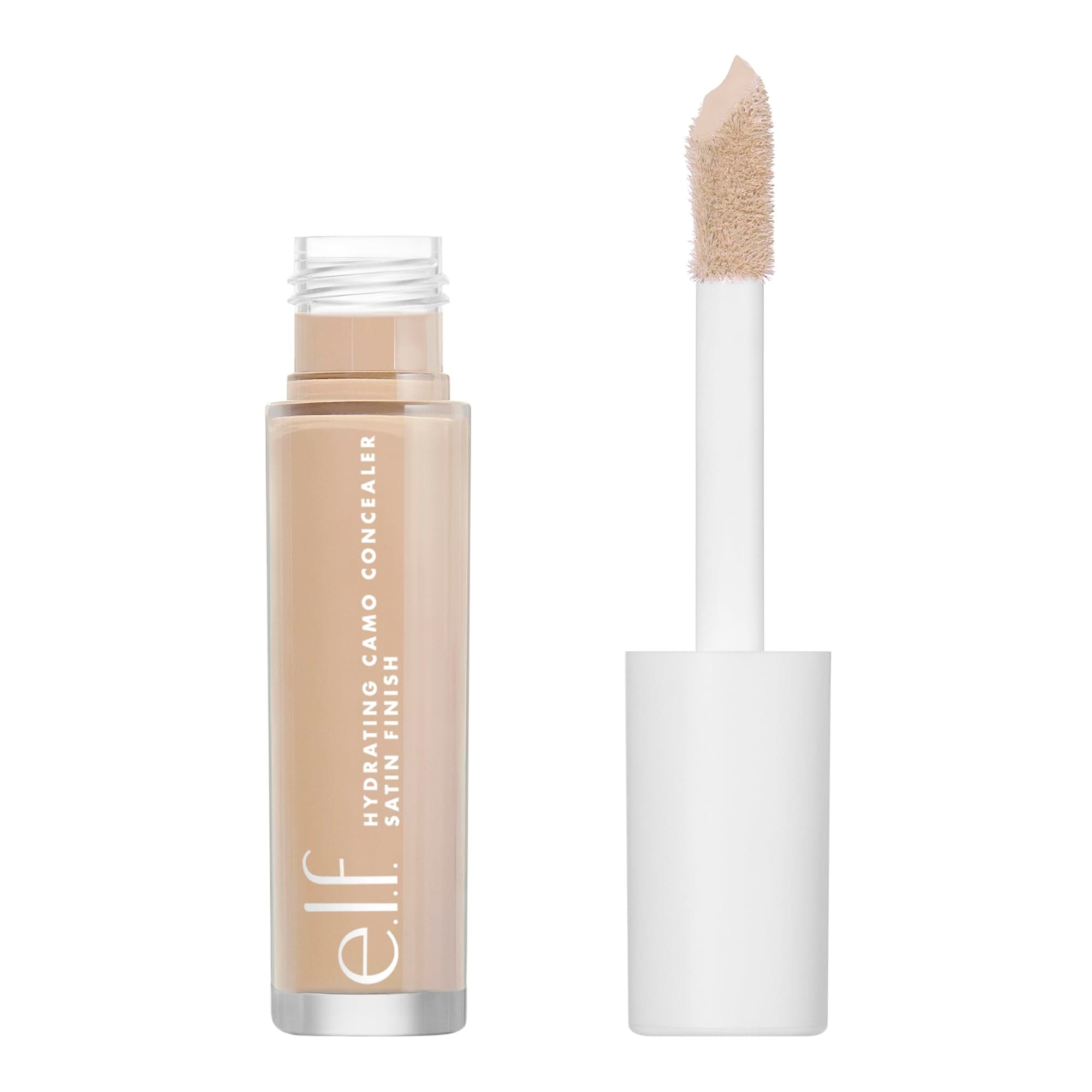 e.l.f. Cream, Hydrating Camo Concealer, Lightweight, Full Coverage, Long Lasting, Conceals, Corrects, Covers, Hydrates, Highlights, Medium Sand, Satin Finish, 25 Shades, All-Day Wear, 0.20 Fl Oz