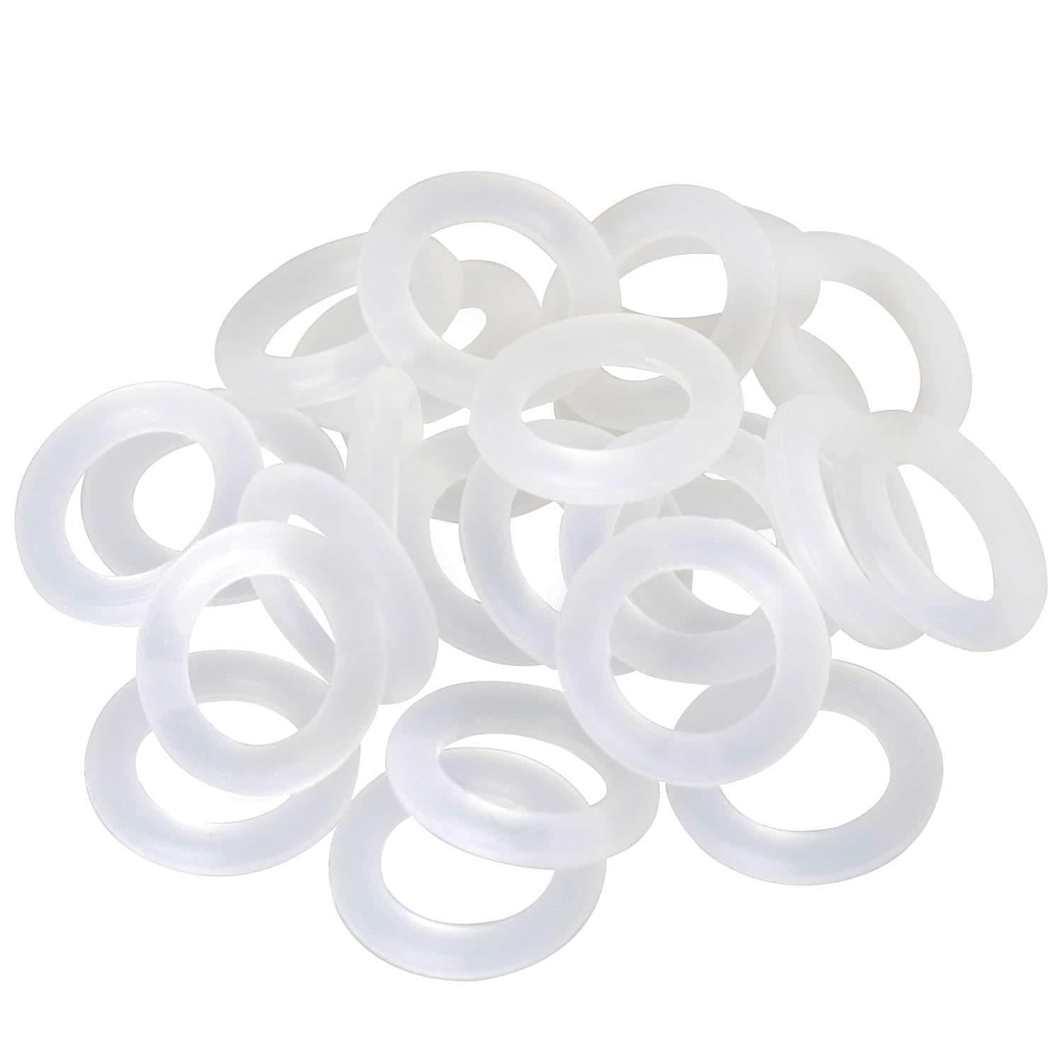 DGZZI 150pcs Rubber O-Ring Switch Dampeners Keycap 8x5x1.5mm Clear White Cherry MX Switch Keyboard Damping O-Ring