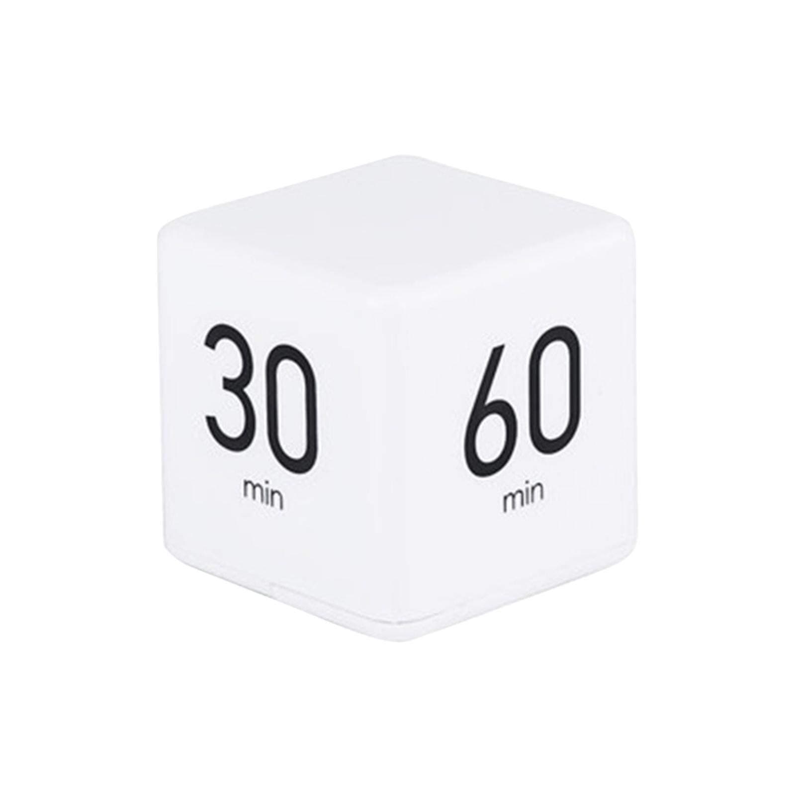 CALIDAKA Cube Timer 5, 15, 30, 60 Minutes White