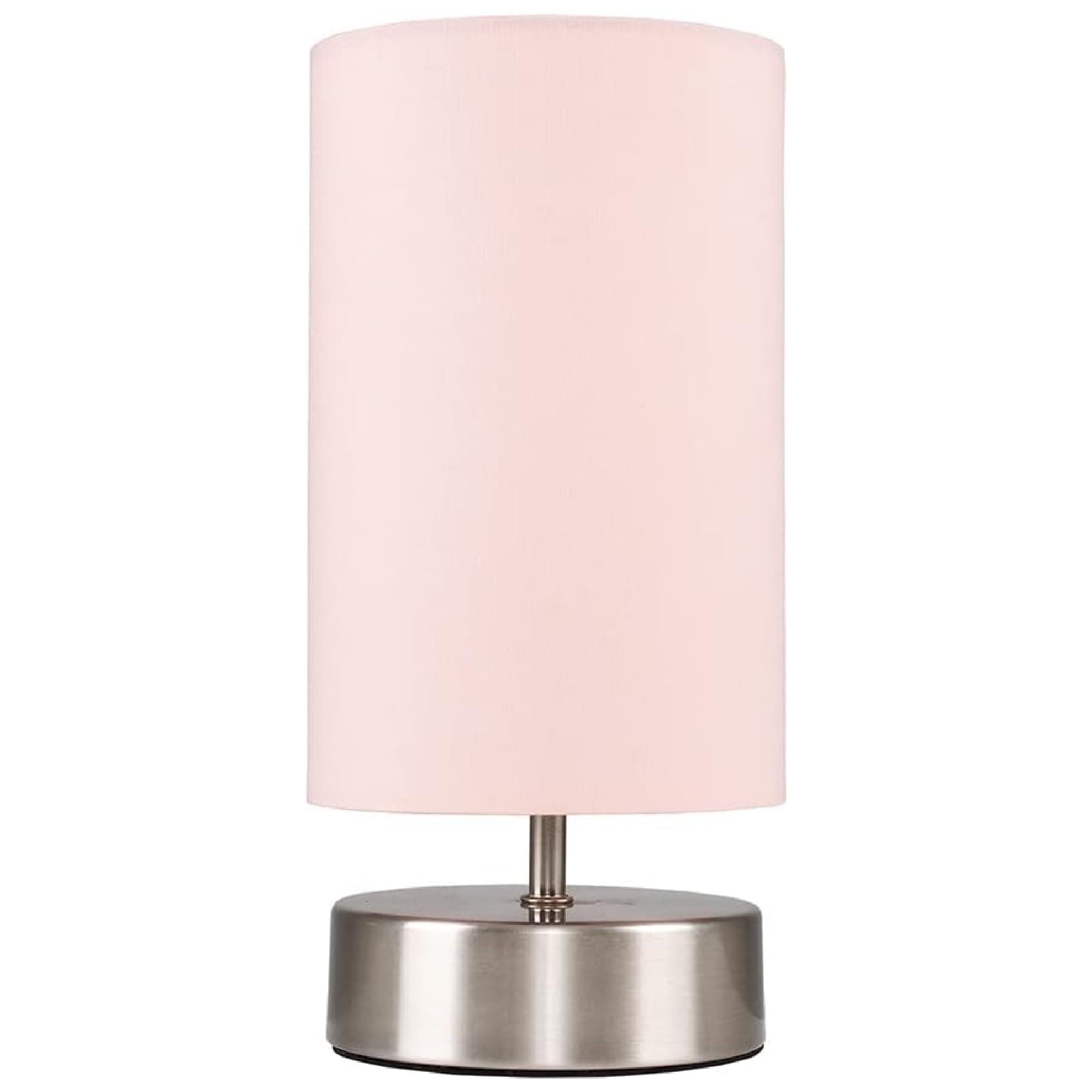 MiniSun | Modern Chrome Touch Table Lamp with Pink Light Shade | Table Lamps, Home Décor & Improvement Essential