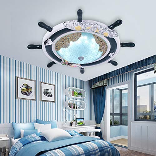 LITFAD Modern Ceiling Light 24.5" Rubber Design Nautical Style Flushmount Pendant Light for Kid's Bedroom Living Room for Living Room,Children's Room,Kids Bedroom,UL Listed