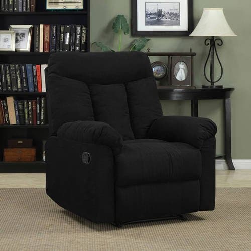 ProLounger Wall Hugger Microfiber Recliner Black Microfiber