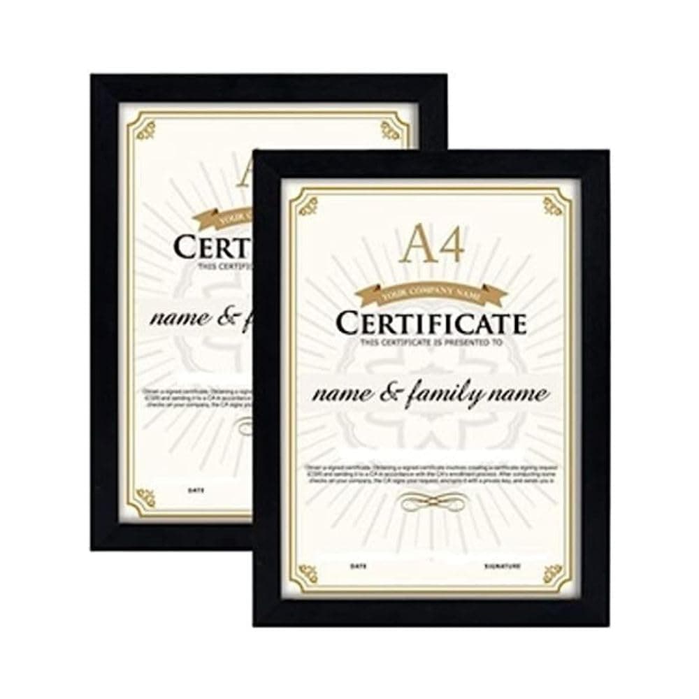 D-bay A4 Size Photo Frame For Wall (Black- Set of 1 Picture Frame For Home and Office Decoration, 8 x 12 Inch)