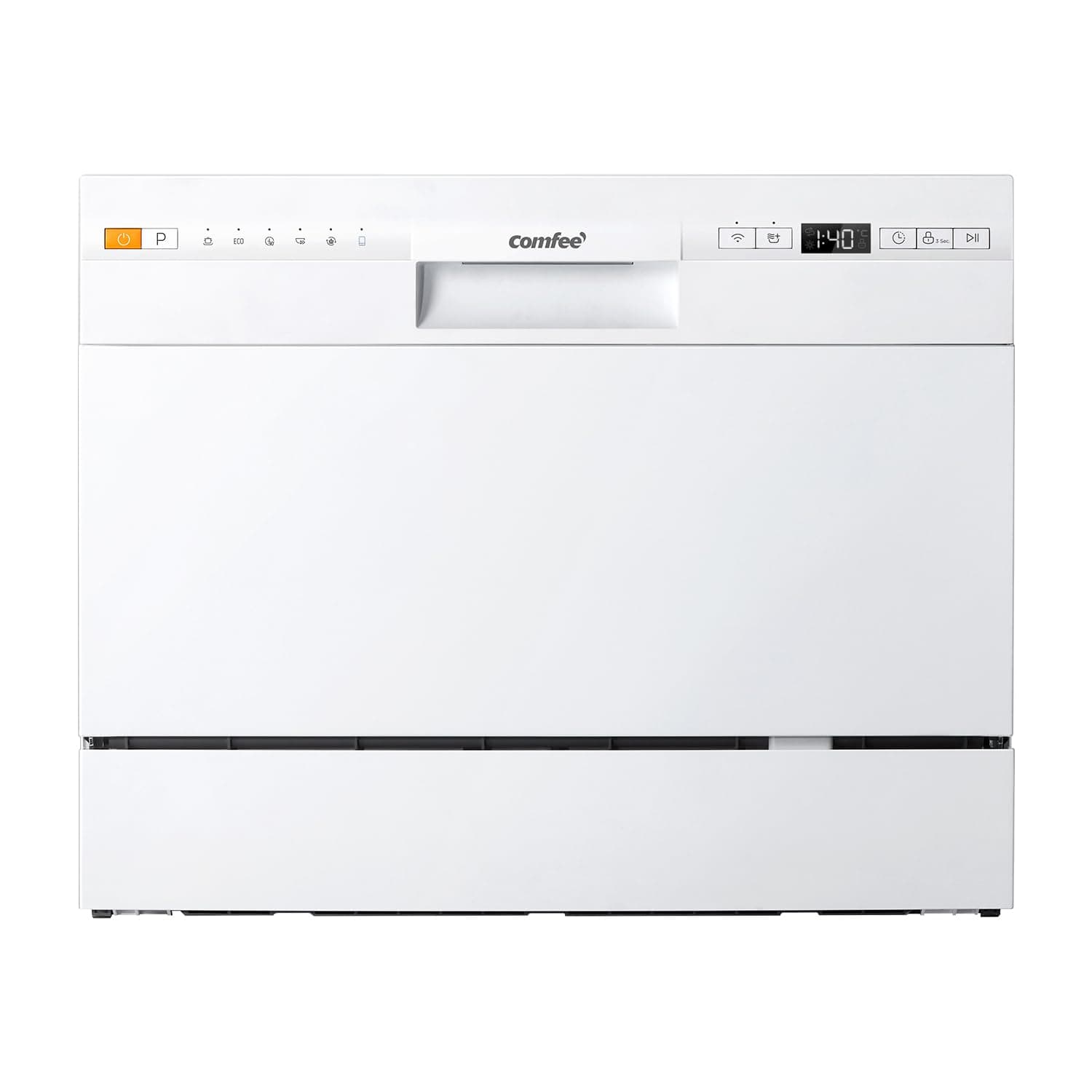Dishwasher 6 Places with 7 Programe Super Quiet Rapid Wash ECO 70 C°Hygiene Wash, Flexible Installation Wi-Fi Function APP Control- White