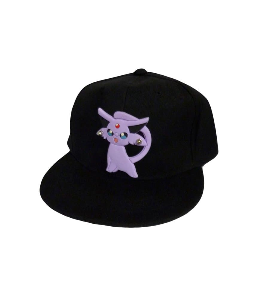 Pokemon: Black Snapback Baseball Hat - Diecut Espeon