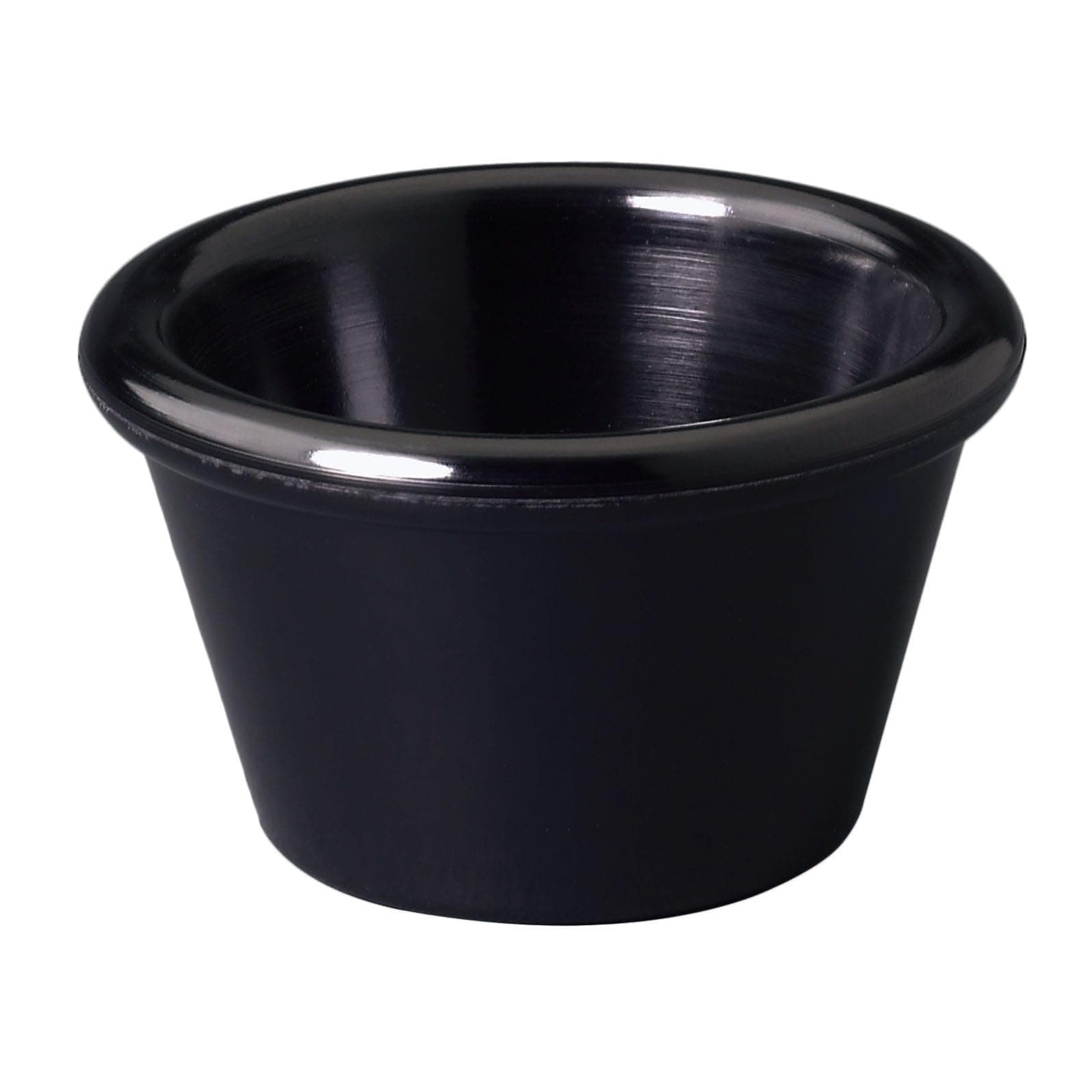 Gessner 0392 BLACK Melamine 2 Oz Smooth-Sided Ramekin - 72 / CS